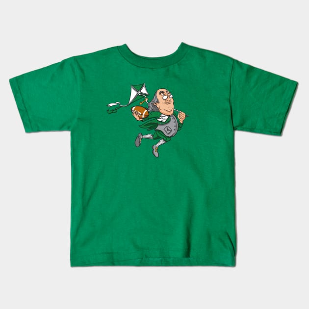 Philadelphia Eagles Ben Franklin Design Kids T-Shirt by stayfrostybro